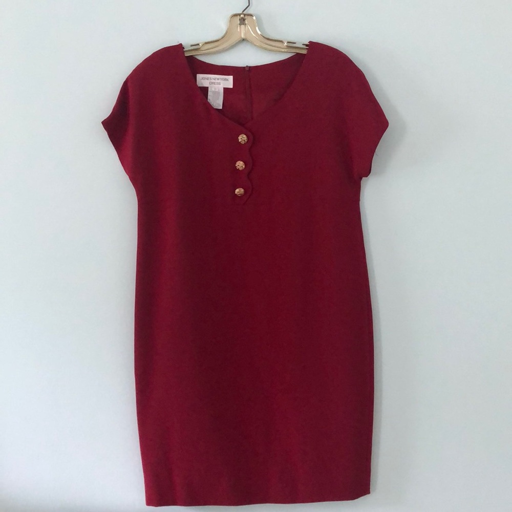 Vintage Jones New York Red Dress